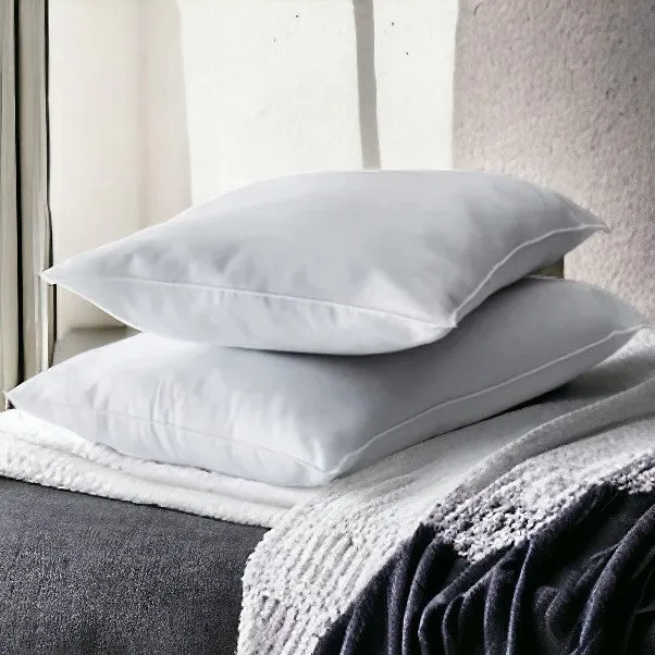 2 Pack Anti Allergy Back Sleeper Pillows Medium Density