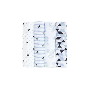Aden   Anais - Disney Baby Swaddle, Graphic Mickey 4 Pack
