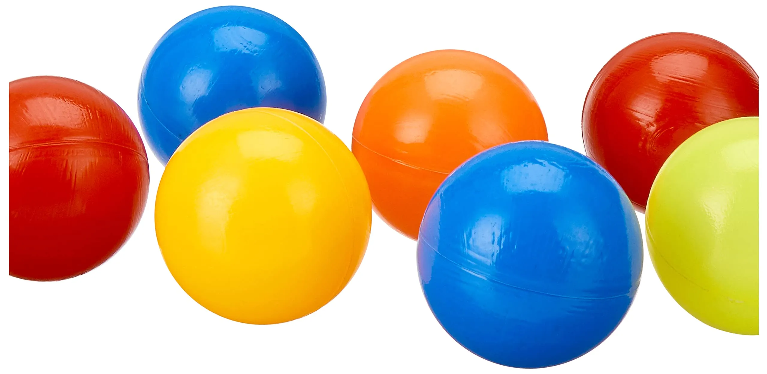 Amazon Brand - Jam & Honey | 50 Plastic Pool Balls 6 cm for Kids | Exercise & Fitness Non-Toxic, Soft and Safe Multicolor