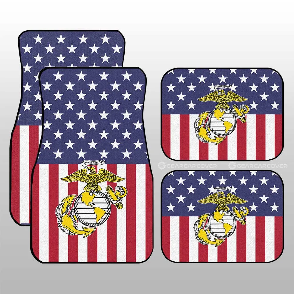 American Flag Military Marine Corps Car Floor Mats Custom Car Accessories