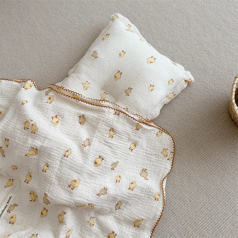 Animal Print Baby Blanket and Pillow Set