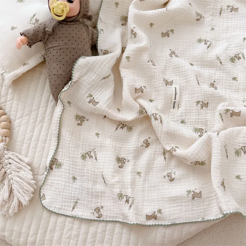 Animal Print Baby Blanket and Pillow Set