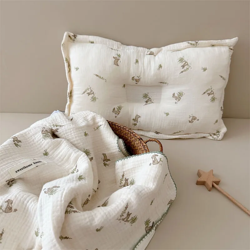 Animal Print Baby Blanket and Pillow Set
