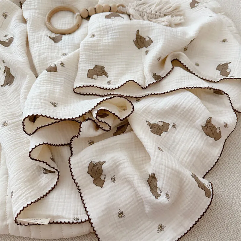 Animal Print Baby Blanket and Pillow Set