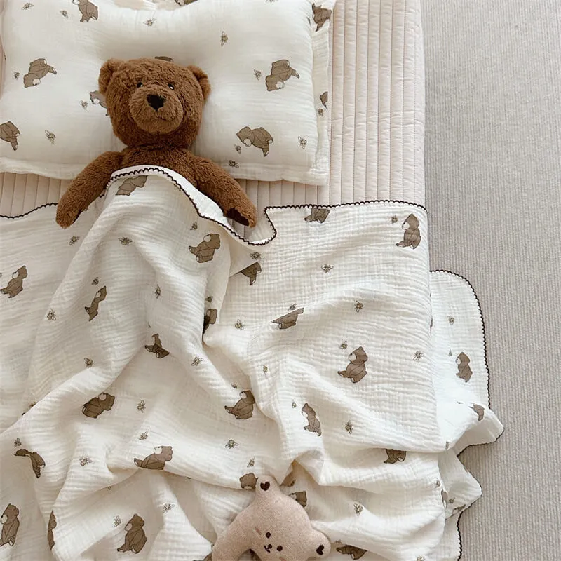 Animal Print Baby Blanket and Pillow Set