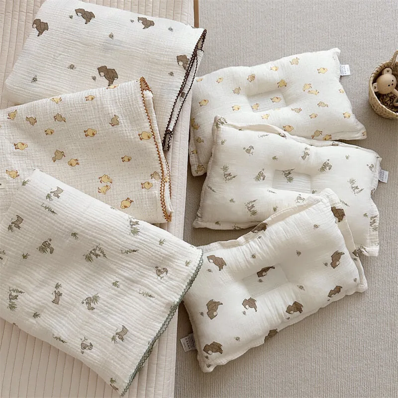 Animal Print Baby Blanket and Pillow Set