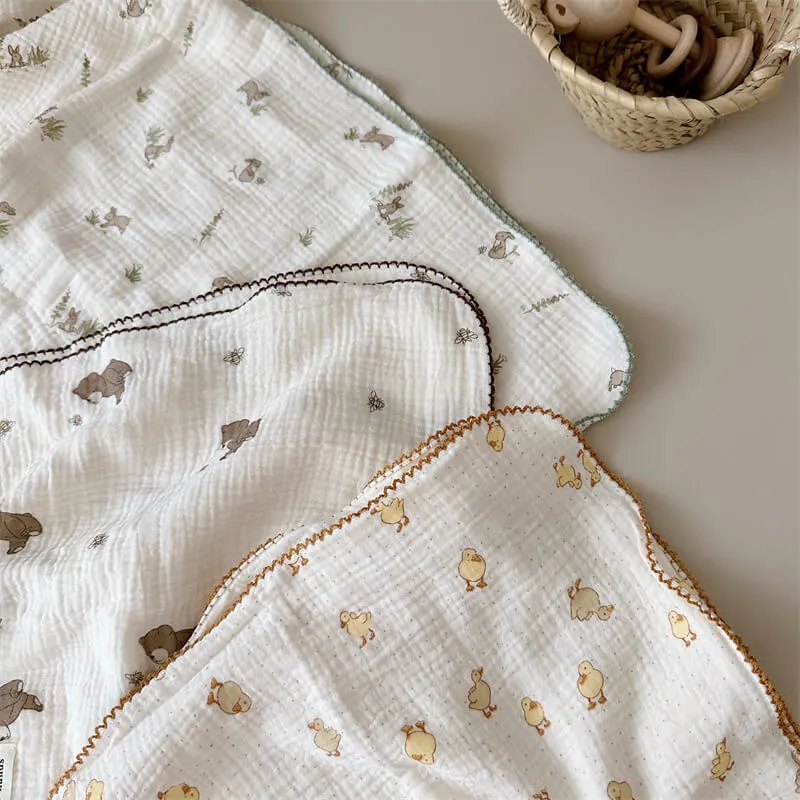 Animal Print Baby Blanket and Pillow Set
