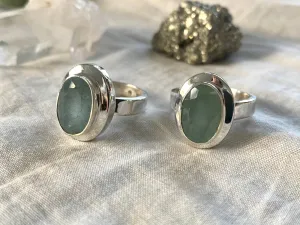 Aquamarine Ansley Ring - Long Oval