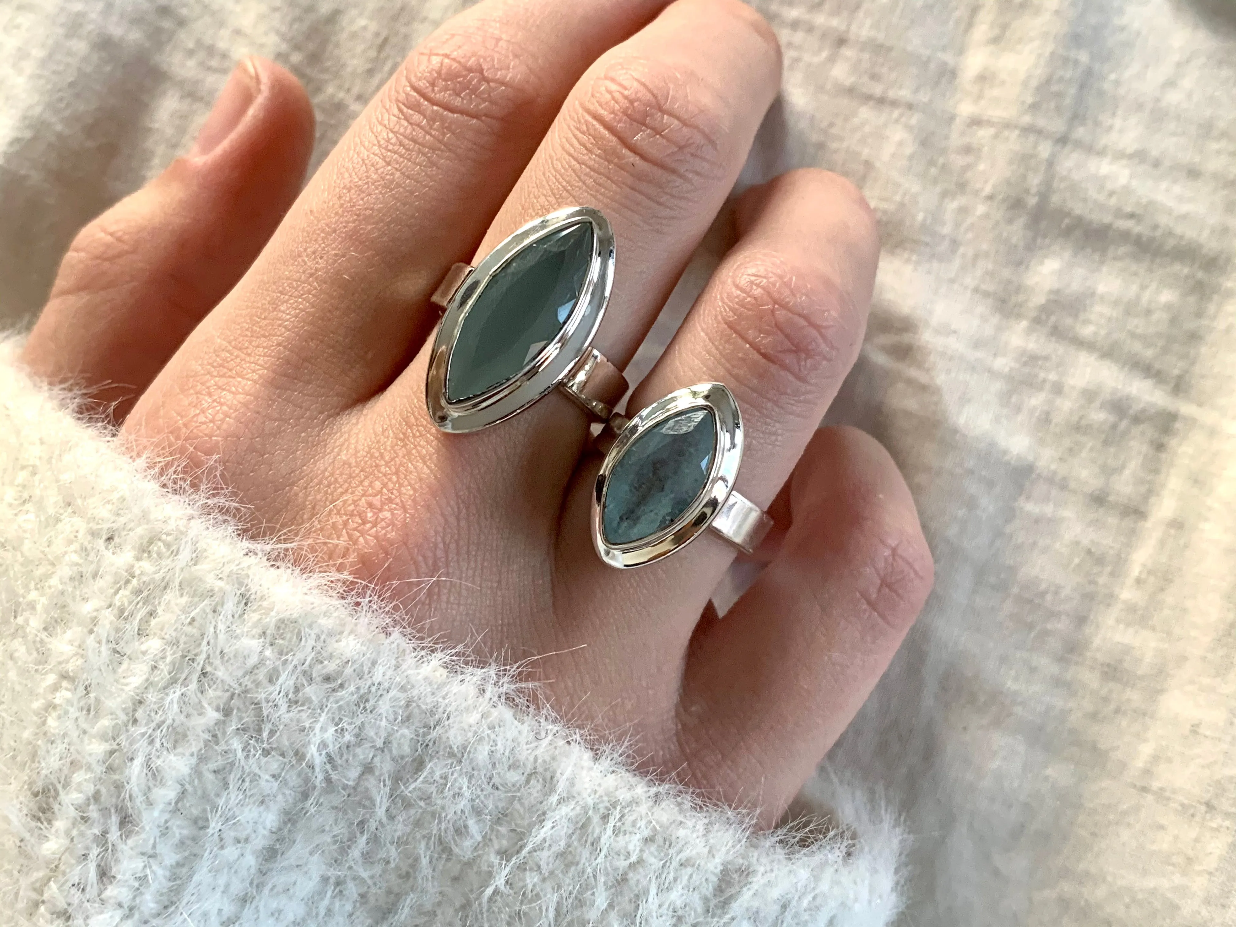 Aquamarine Ansley Ring - Marquise (US 7 & 5.5)
