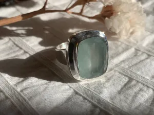 Aquamarine Ansley Ring - Square (US 7.5 & 8)