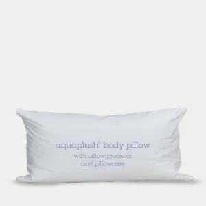 aquaplush® down alternative body pillow with pillow protector and pillowcase