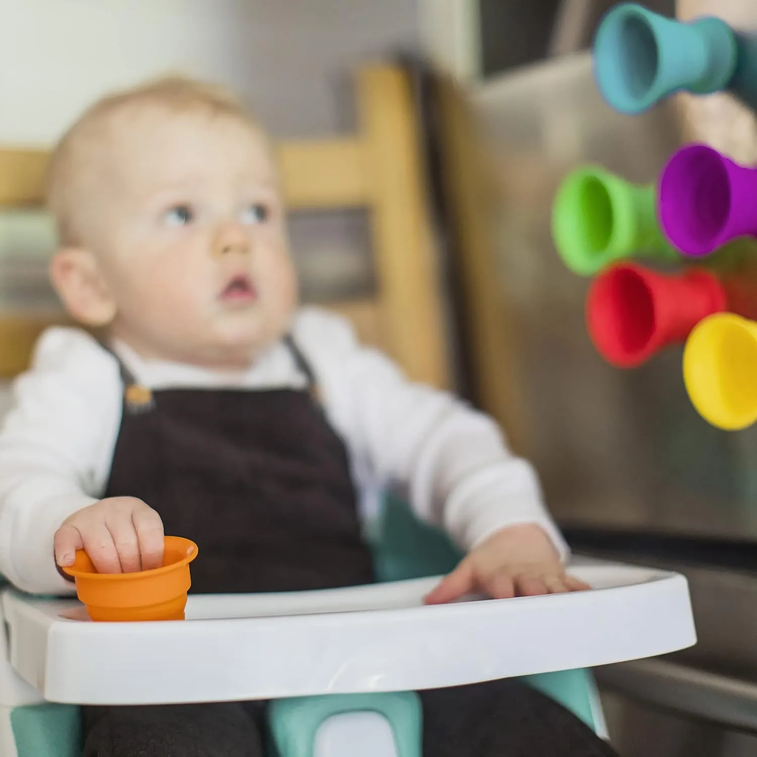 Baby Einstein, Stack and Squish Cups Sensory Stacking Toys, 6pcs