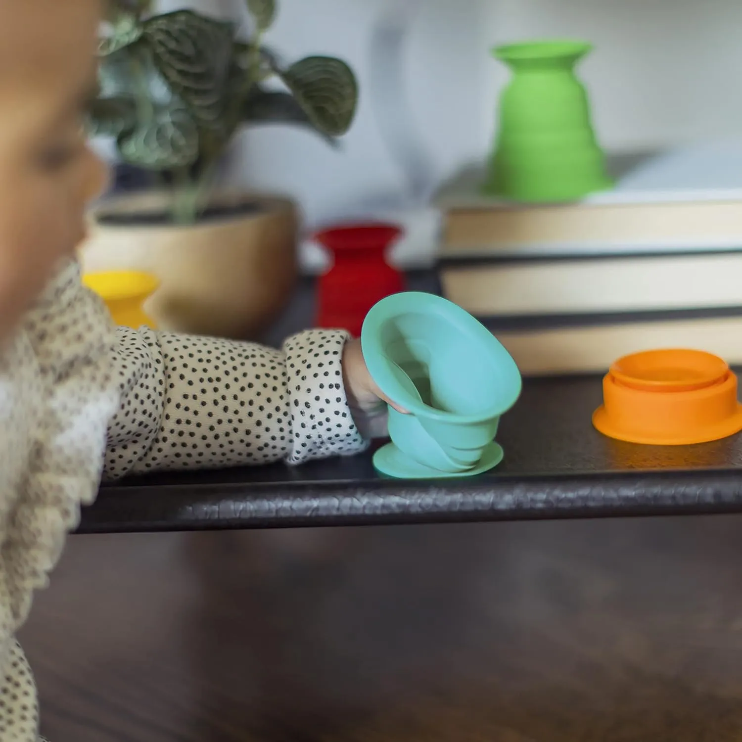 Baby Einstein, Stack and Squish Cups Sensory Stacking Toys, 6pcs