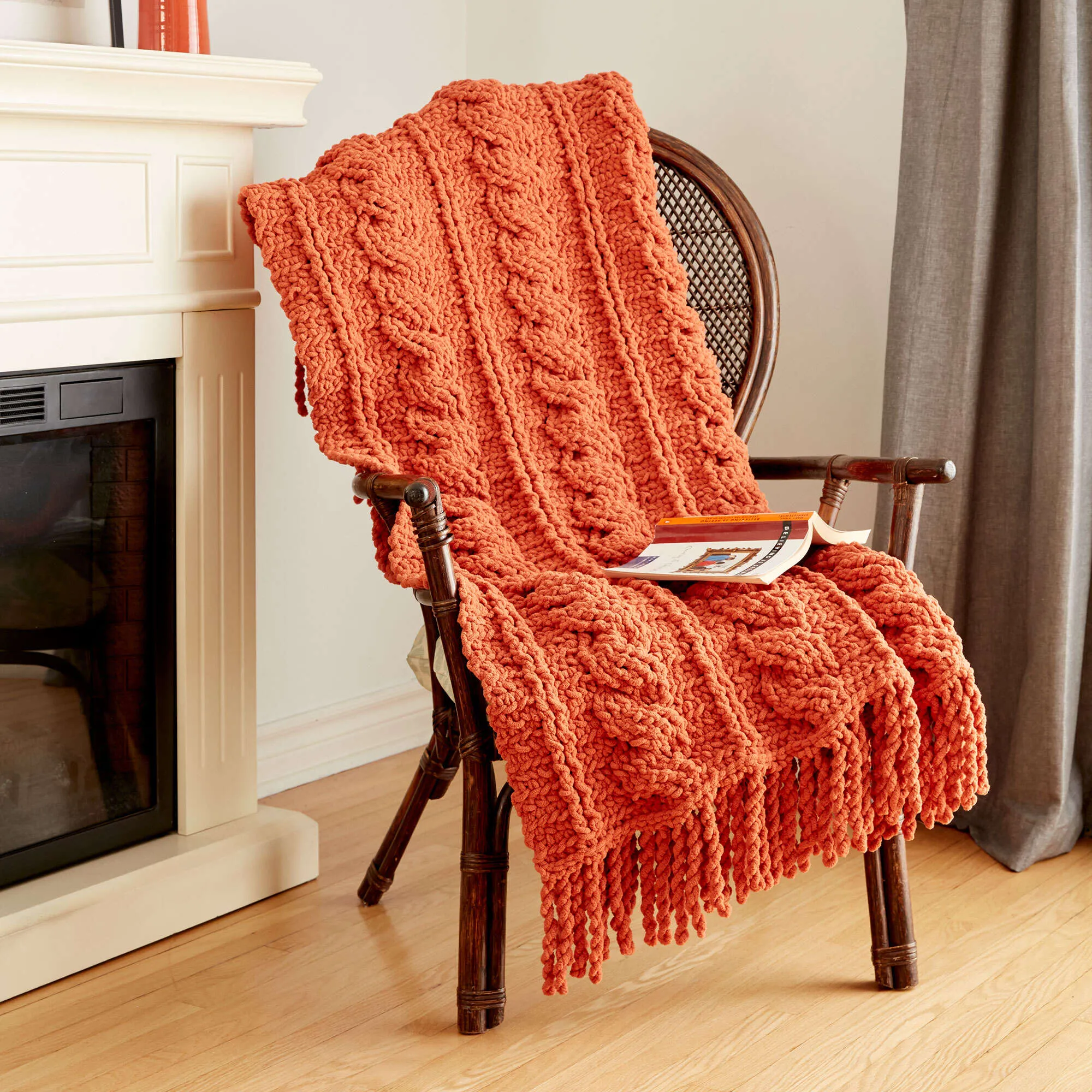 Bernat Crochet Cables Afghan