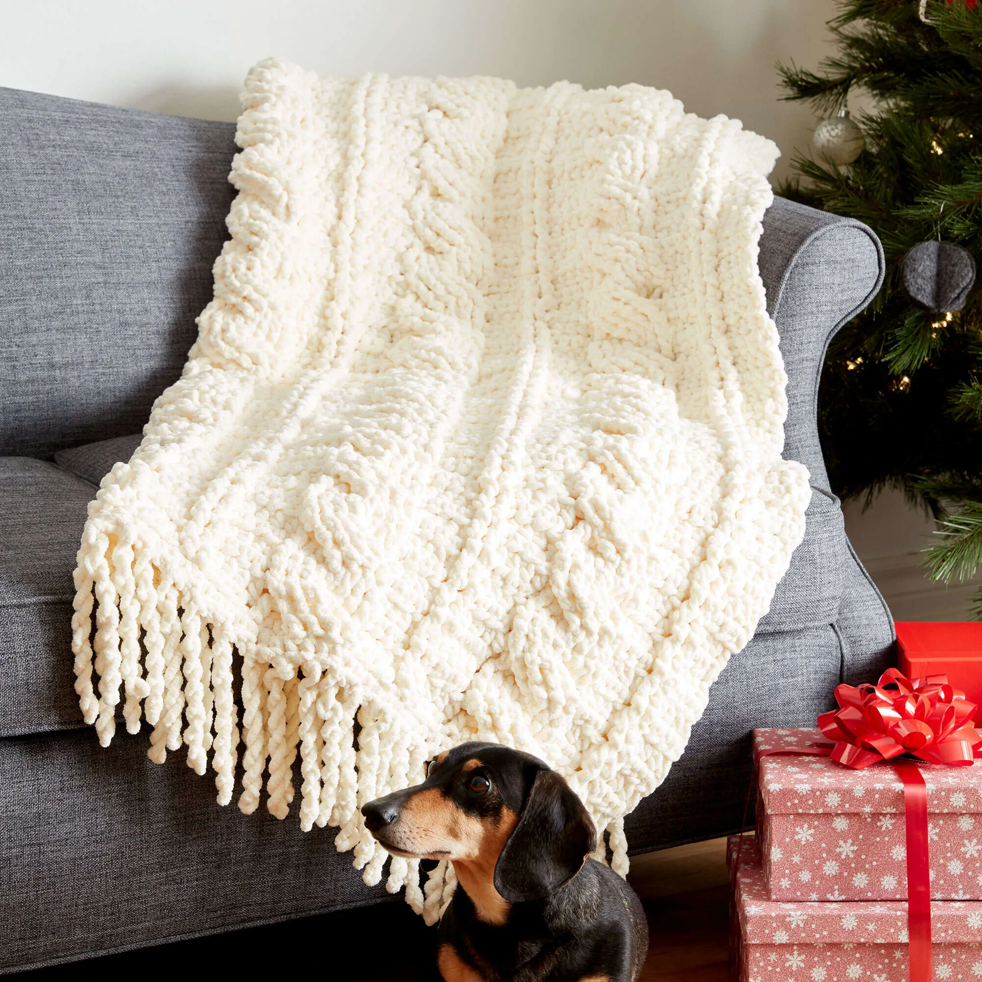 Bernat Crochet Cables Afghan