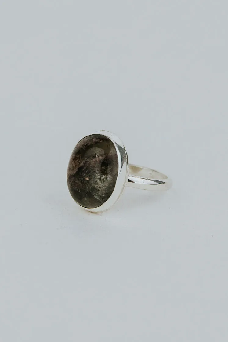 Bezel Set Rings - Chlorite Quartz