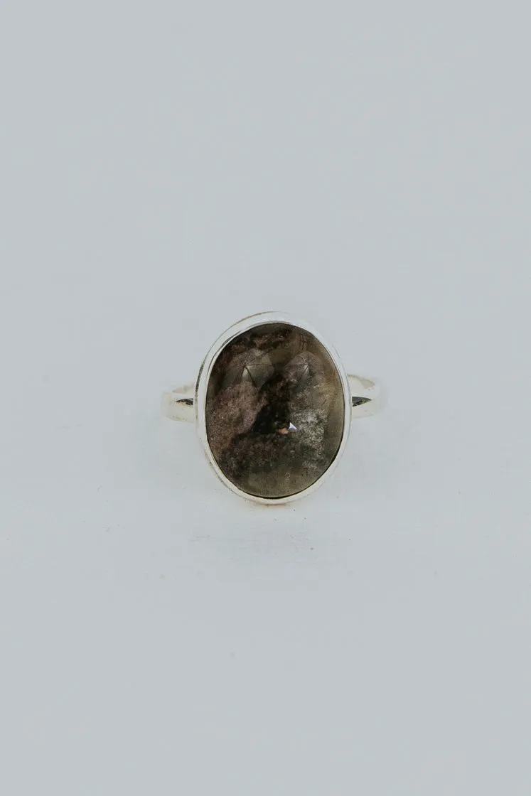 Bezel Set Rings - Chlorite Quartz