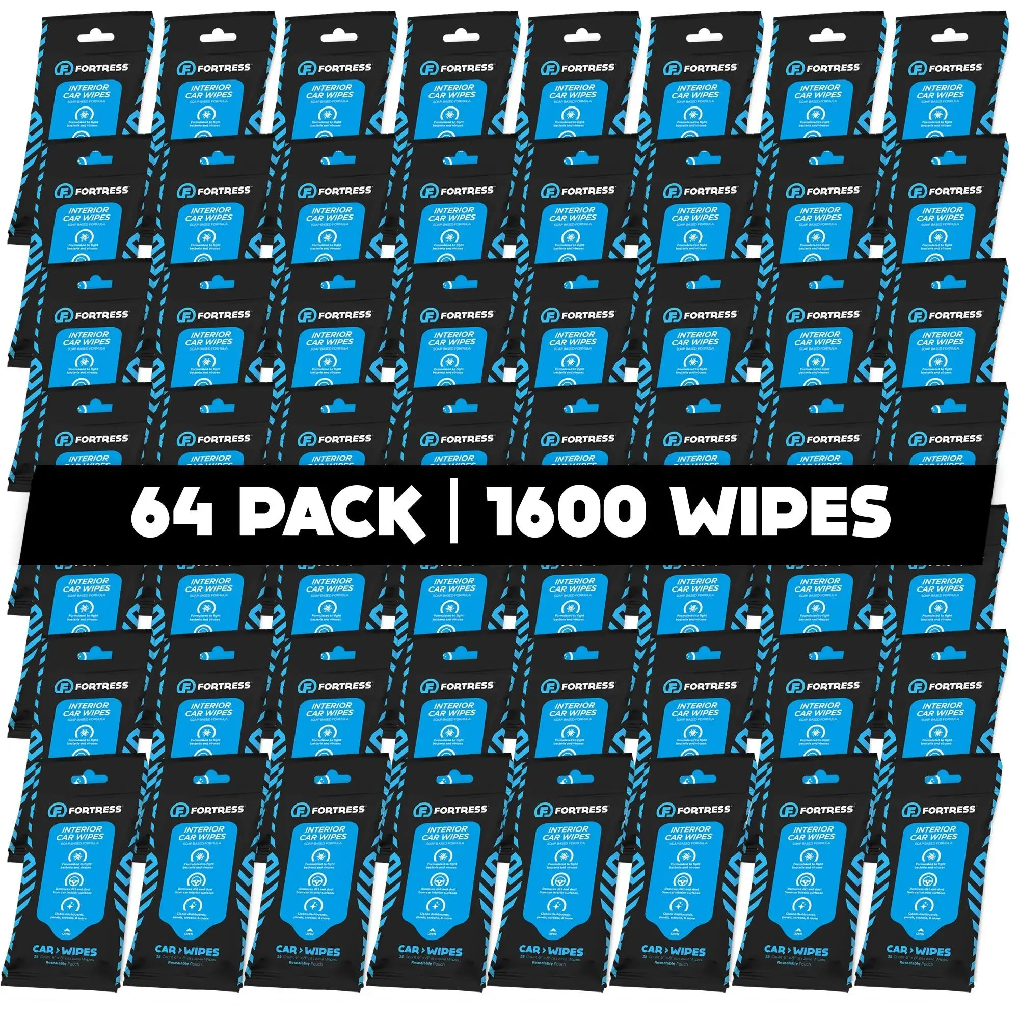 Car Wipes (25 ct.) To-Go Cleaning Wipes for Car Interiors