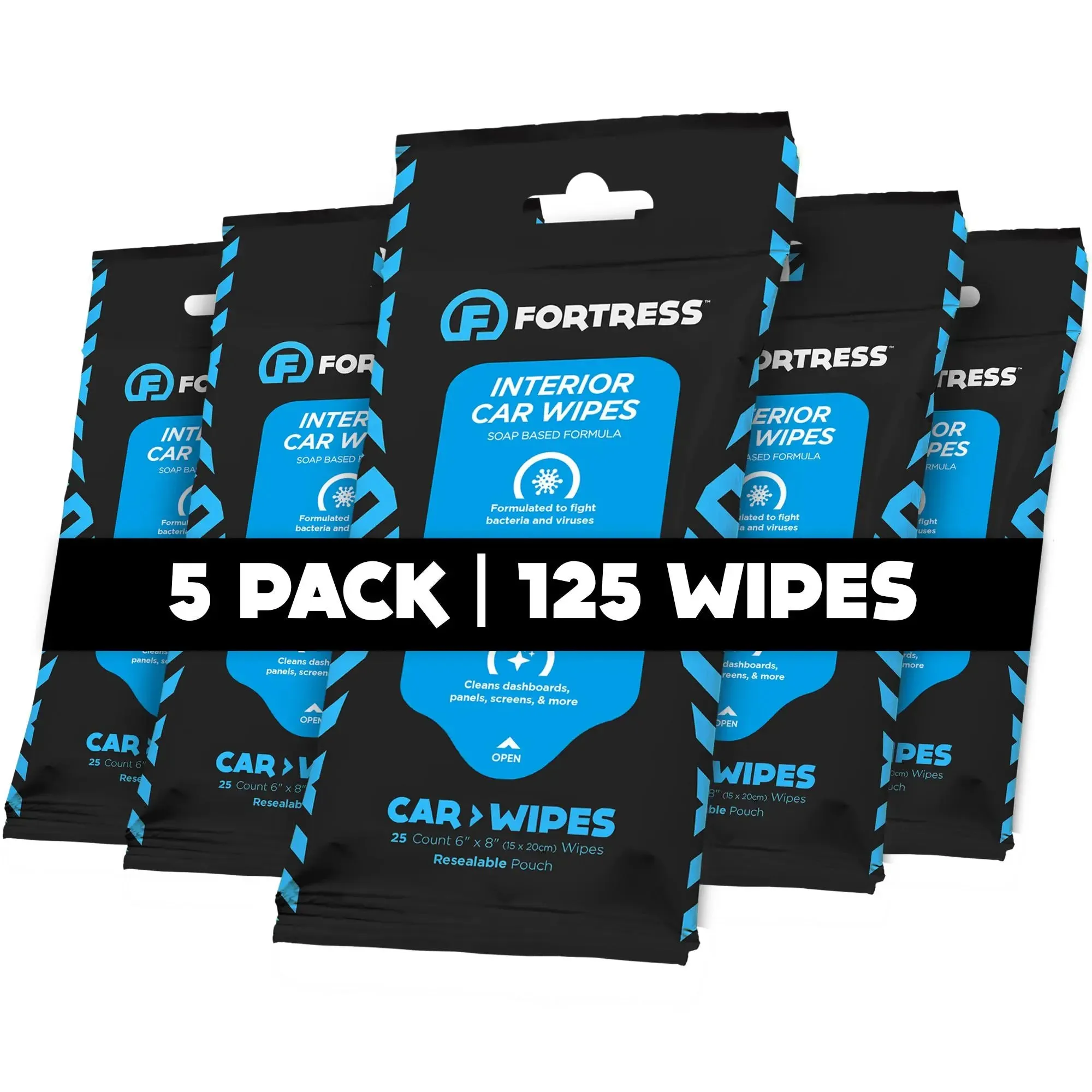 Car Wipes (25 ct.) To-Go Cleaning Wipes for Car Interiors