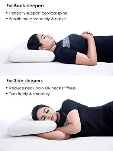 CareFoam Orthopedic Memory Foam Small Size Neck & Back Support Sleeping Bed Pillow (Inner Cover Only, King (16 x 24 x 6 Inch))