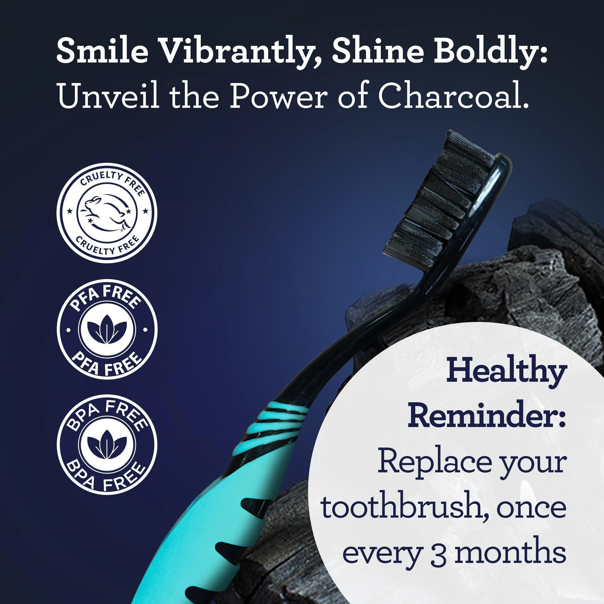 Charcoal Infused Toothbrushes (6 Count)
