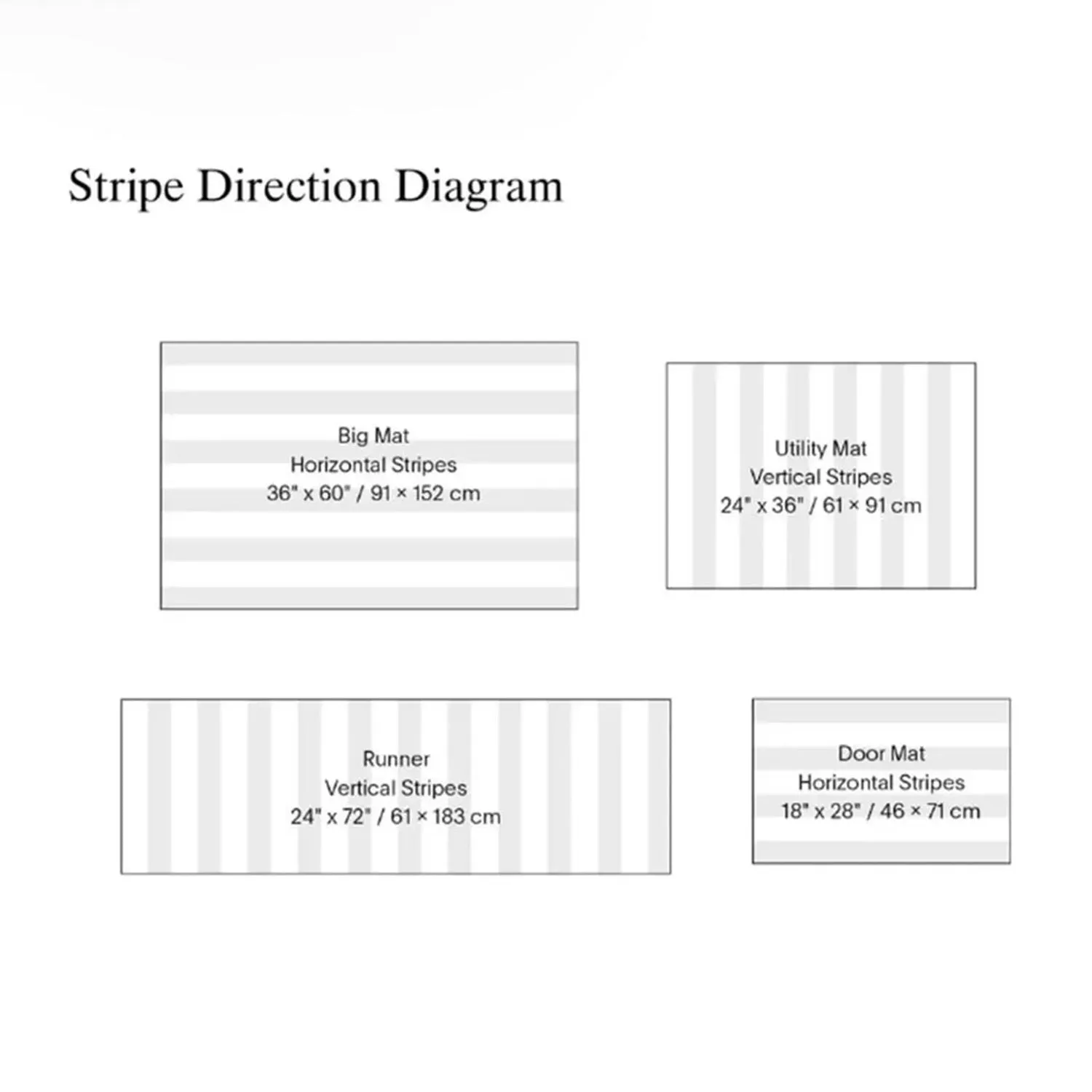 chilewich | large doormat 61x91cm (24x36") | bold stripe punch
