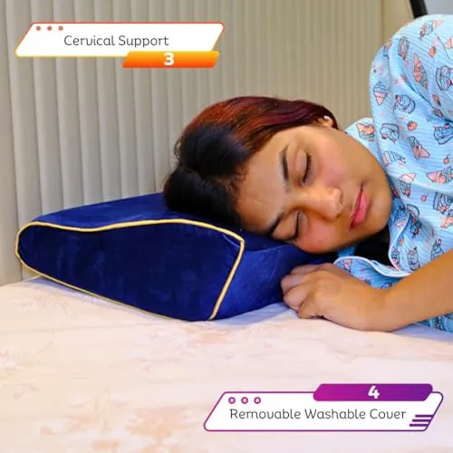 COCOFOAM Memory Foam Cool Gel-Infused Cervical Pillow (1) X Cool Gel-Infused Eye Mask (1)