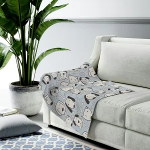 Dog Pattern Blanket Plush Throw