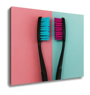 Gallery Wrapped Canvas, Crazy Colored Toothbrushes