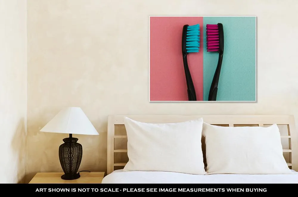 Gallery Wrapped Canvas, Crazy Colored Toothbrushes