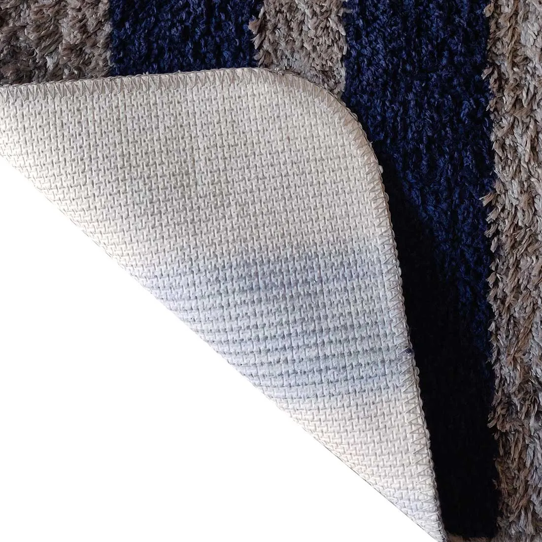 Grey-Blue Stripe Anti-Slip Bath Mats - Set Of 2 (60*40cm)