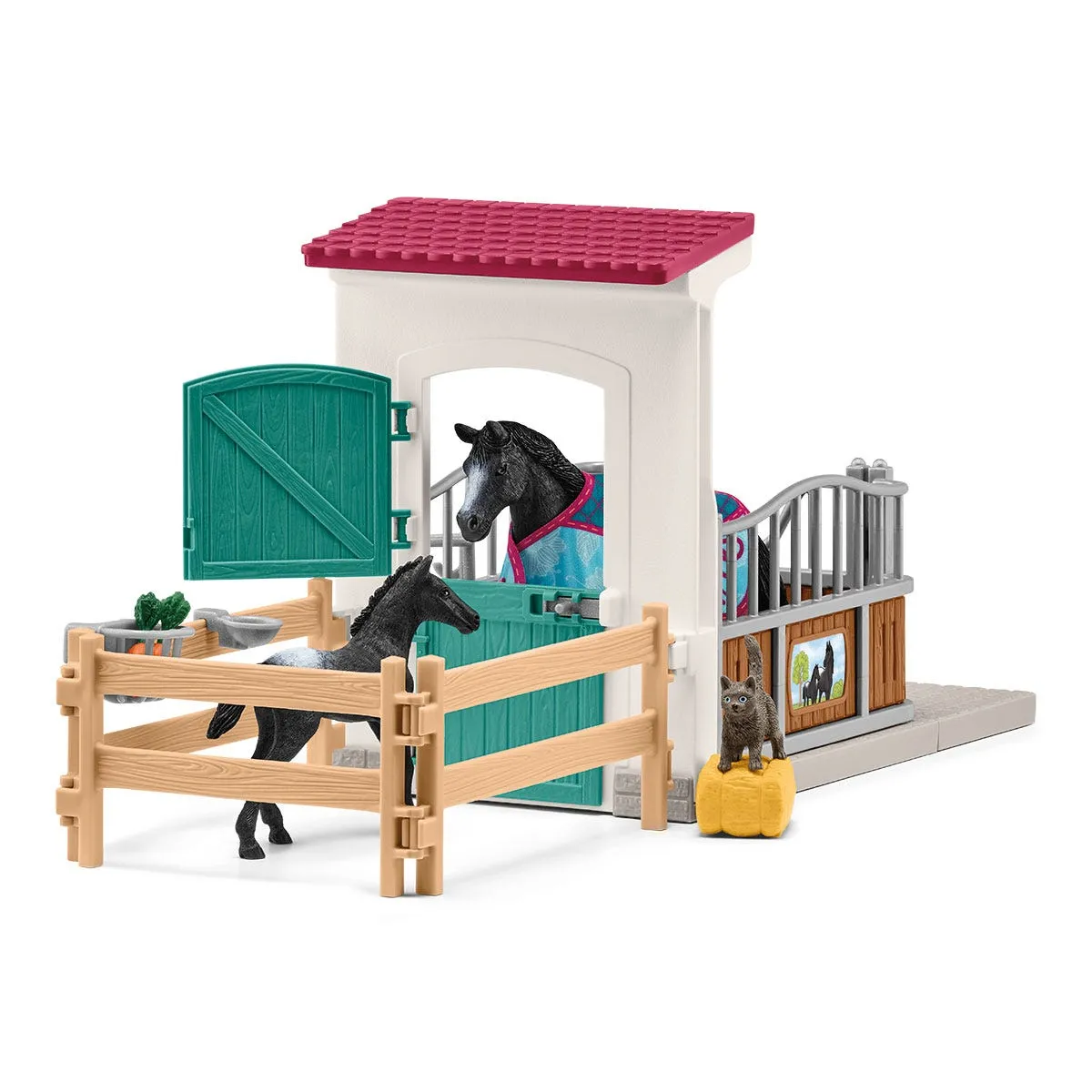 Horse Box with Mare and Foal