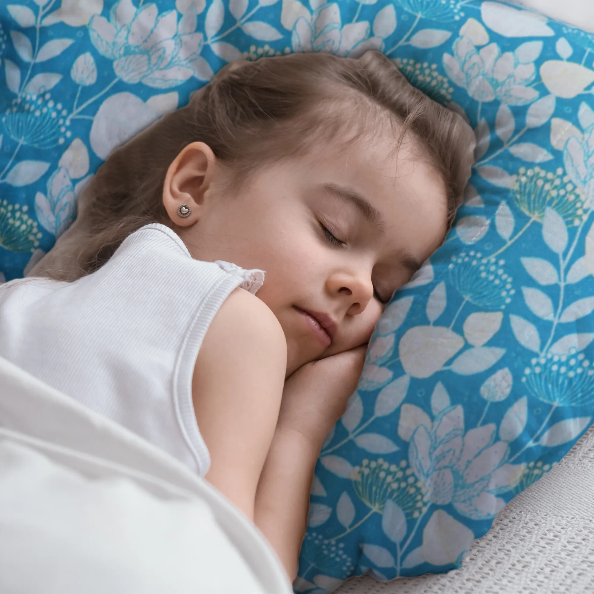 Hydrangea - Toddler Pillow with 100% Cotton Removable cover - 20 X 15 Inches | Children Pillows