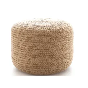 Indoor/Outdoor Pouf - Braided Natural