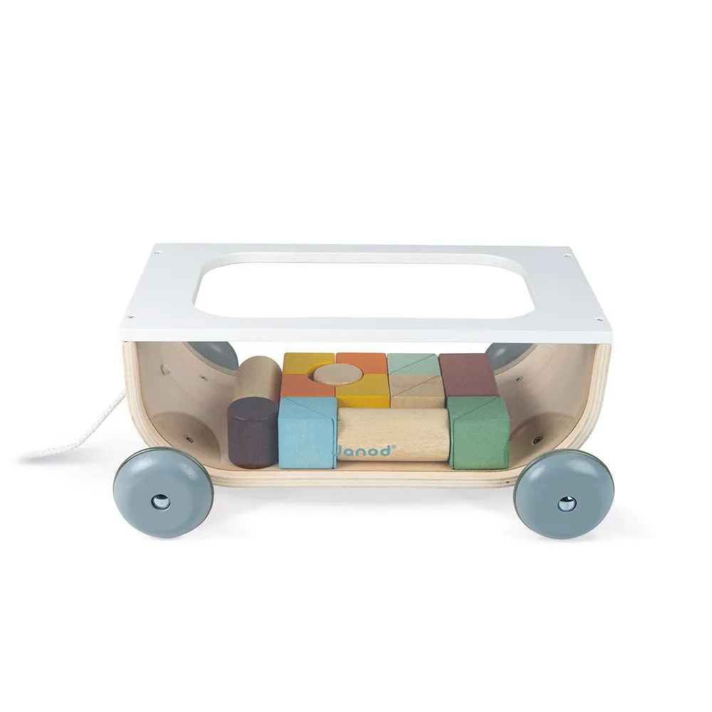 Janod Sweet Cocoon Collection - Cart With Blocks