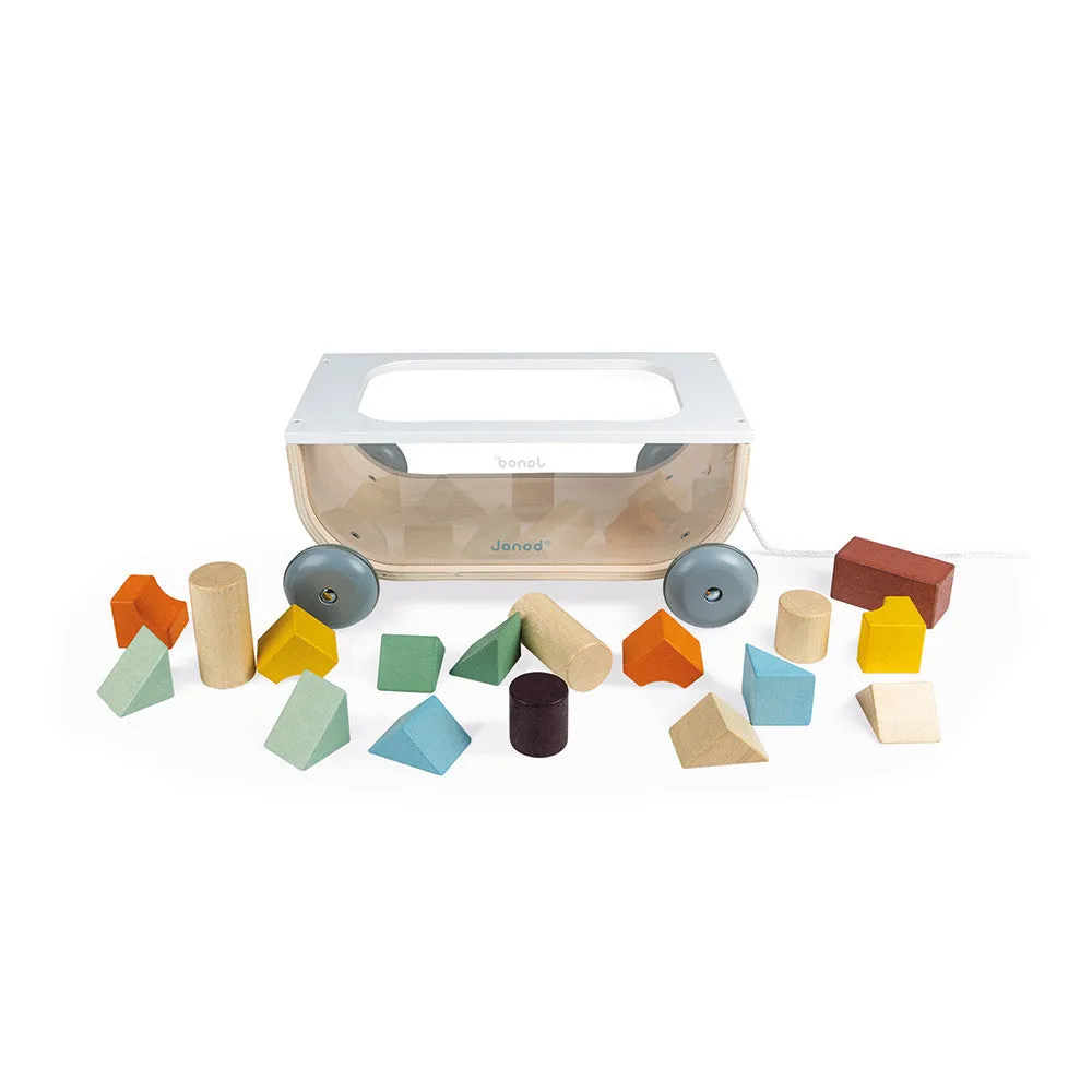 Janod Sweet Cocoon Collection - Cart With Blocks