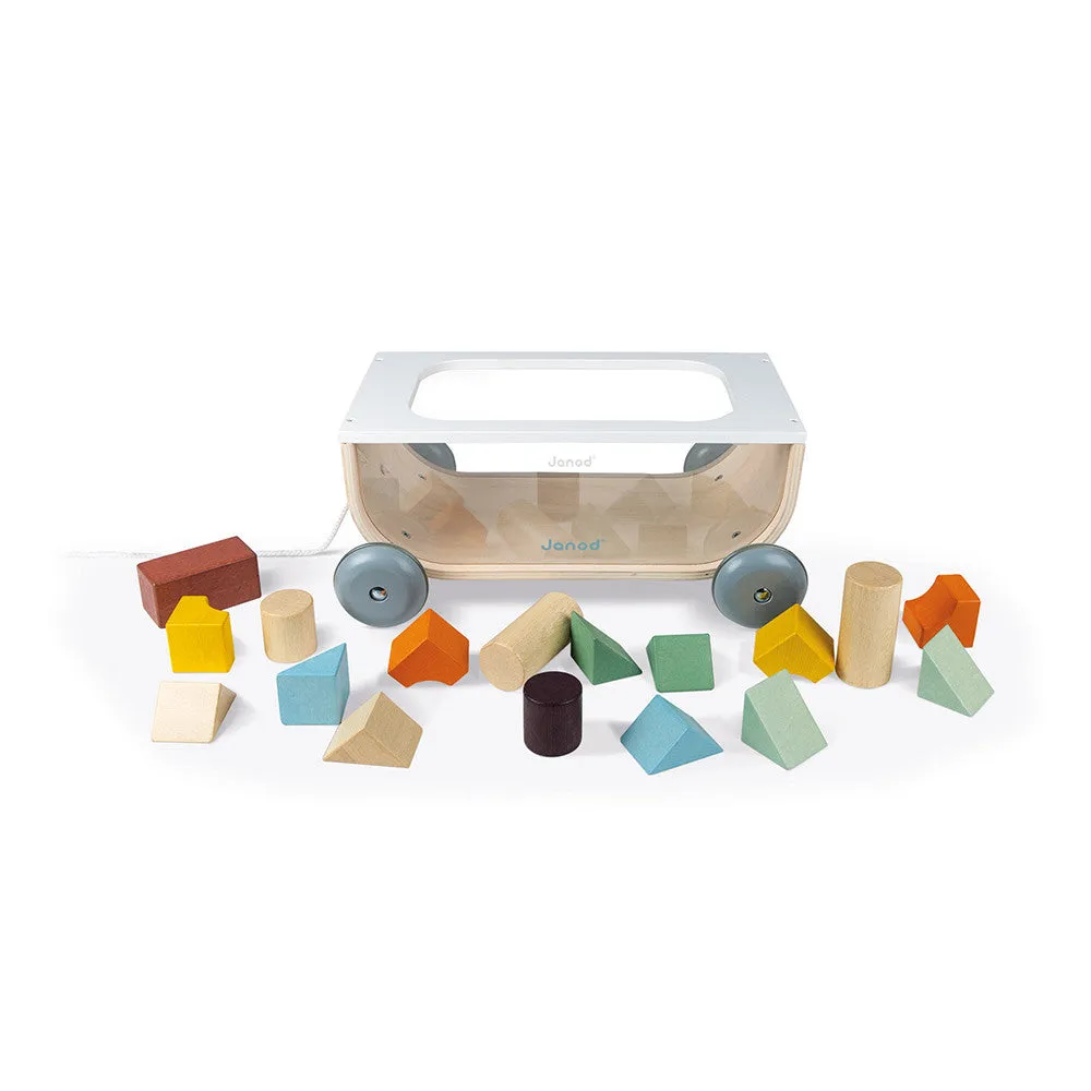 Janod Sweet Cocoon Collection - Cart With Blocks