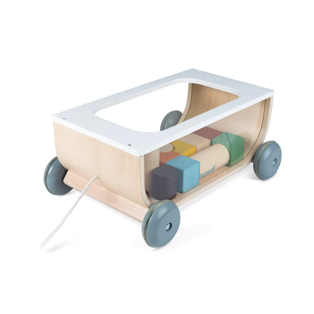 Janod Sweet Cocoon Collection - Cart With Blocks