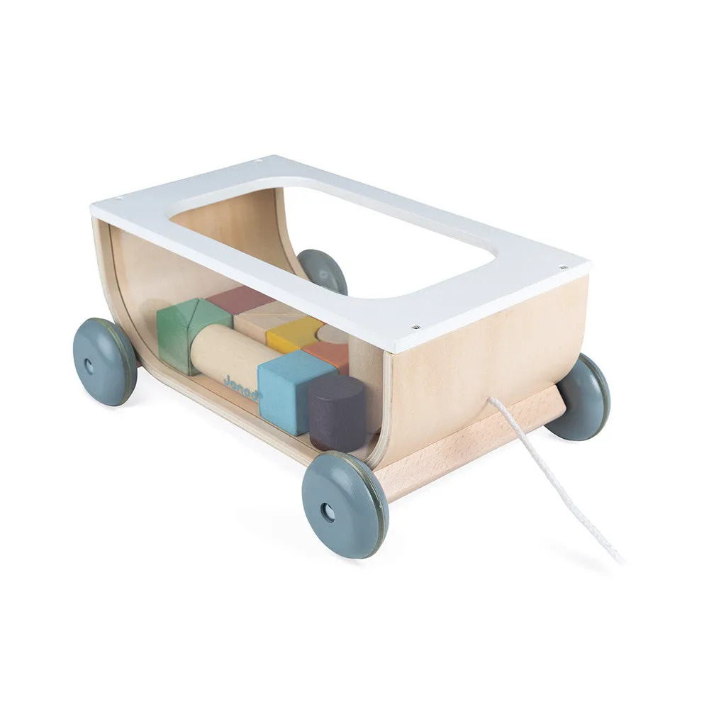 Janod Sweet Cocoon Collection - Cart With Blocks