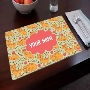 Kids Personalized Return Gifts for Birthday Placemats - Kitty Cat