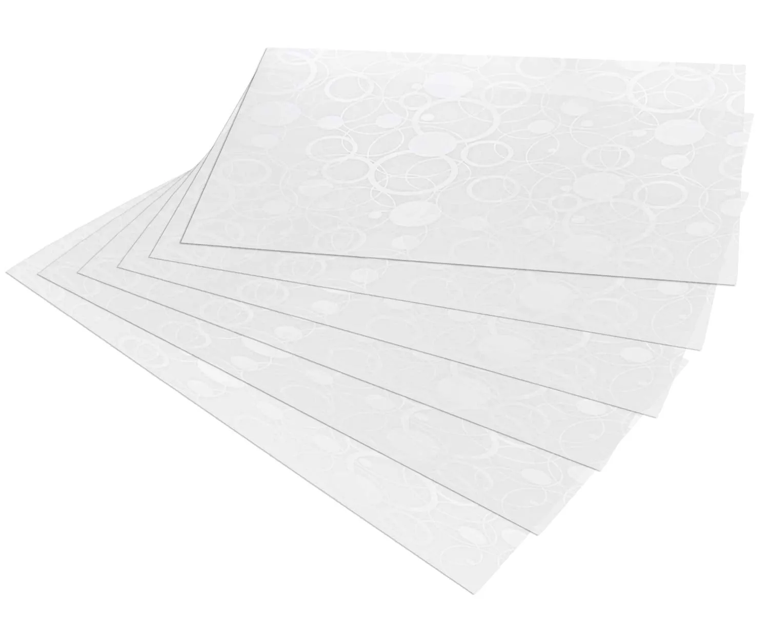 Kuber Industries Multipurpose Refrigerator Drawer Mat|Circle Design & Water Proof PVC Material|Size-48 cm x 33 cm,Pack of 6 (White)-CTKTC032362,Polyvinyl Chloride
