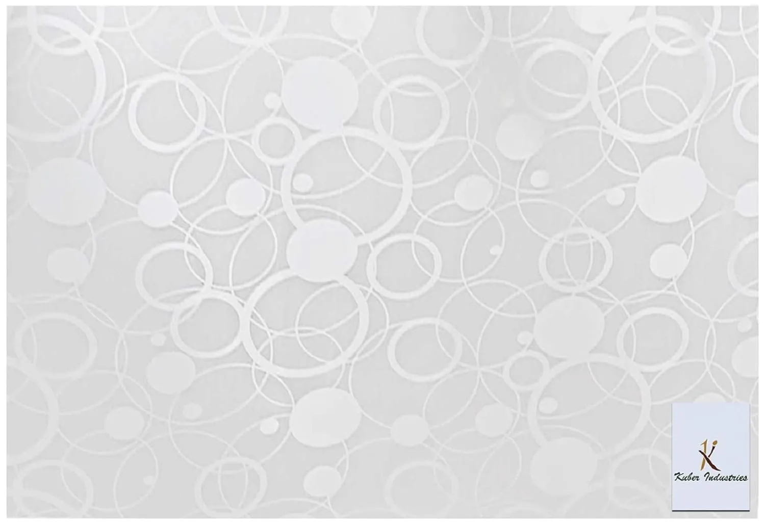 Kuber Industries Multipurpose Refrigerator Drawer Mat|Circle Design & Water Proof PVC Material|Size-48 cm x 33 cm,Pack of 6 (White)-CTKTC032362,Polyvinyl Chloride