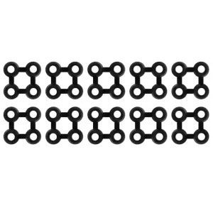 Mat Connectors 10 pcs Rubber Black