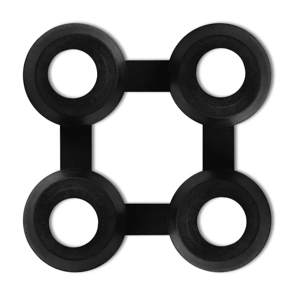 Mat Connectors 10 pcs Rubber Black