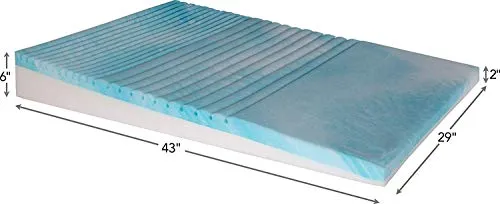 METRON-Hybrid high Slant Gel Memory Foam Double Comfort Bed Wedge Pillow Sleeping Acid Reflux Post Surgeries Leg Elevation