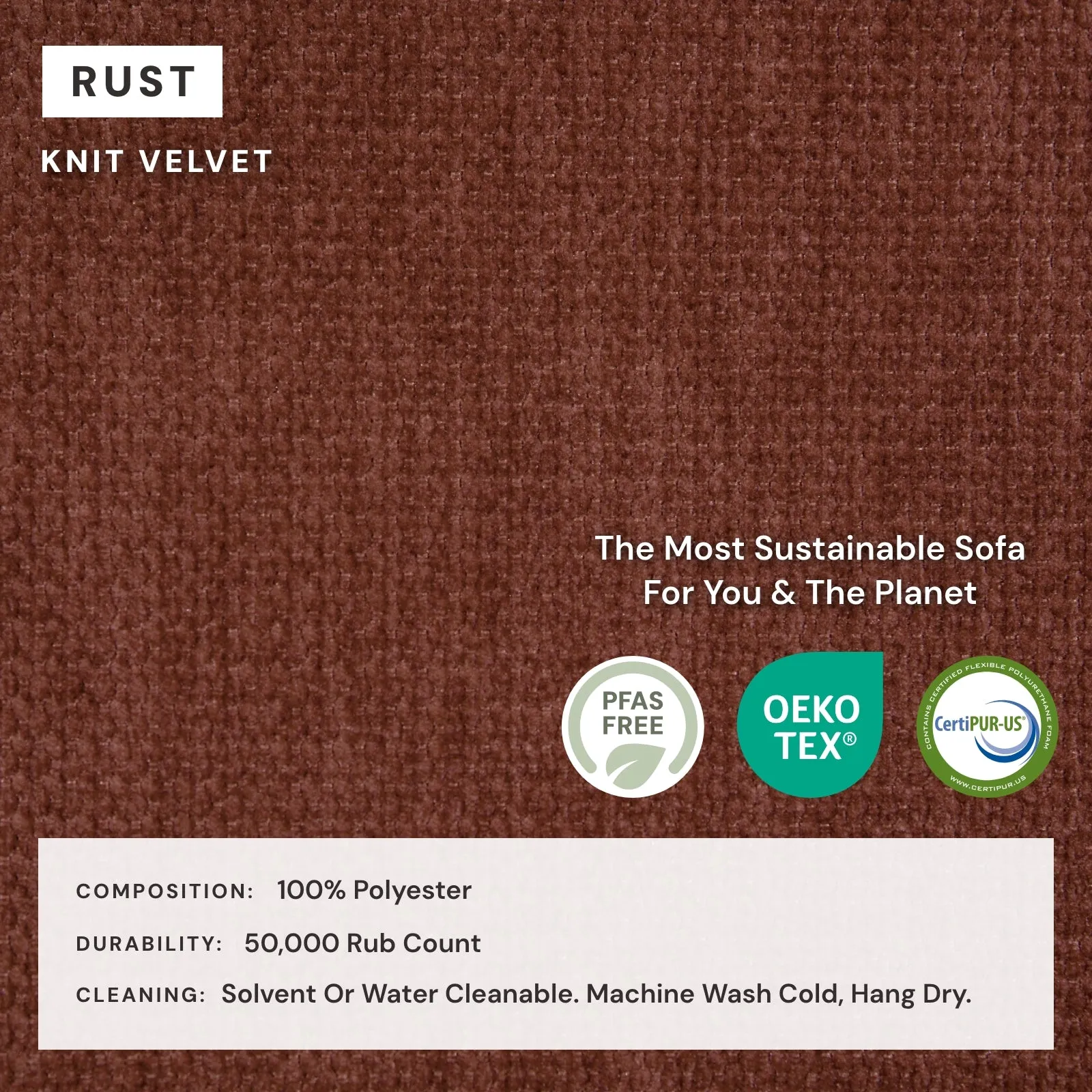 Modular Washable 9-Seater U-Sectional in Rust | Deluxe  Seat | Cloud Pillow