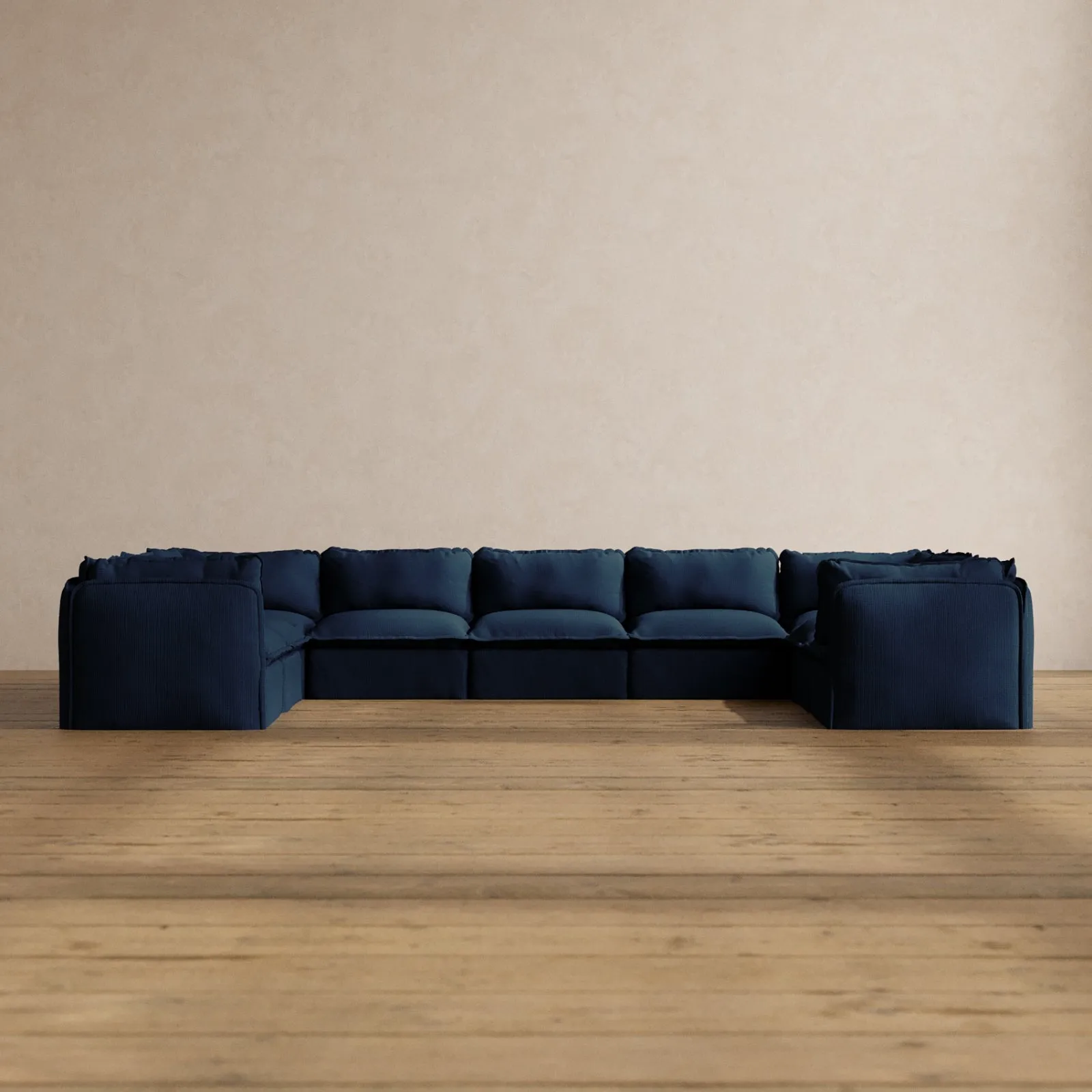 Modular Washable 9-Seater U-Sectional in Sumi | Memorix  Seat | Cloud Pillow