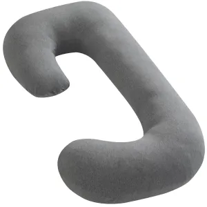 Moon Organic C Shaped Maternity Pillow (Light Grey)
