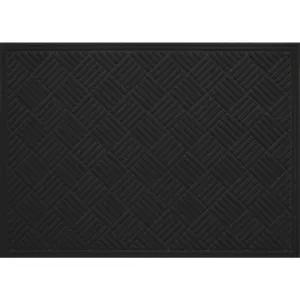Multy Home Contours 3 Ft. x 4 Ft. Black Carpet Utility Floor Mat, Indoor/Outdoor