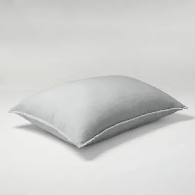 New - King Euro Heavyweight Linen Blend Throw Pillow Light Gray - Casaluna